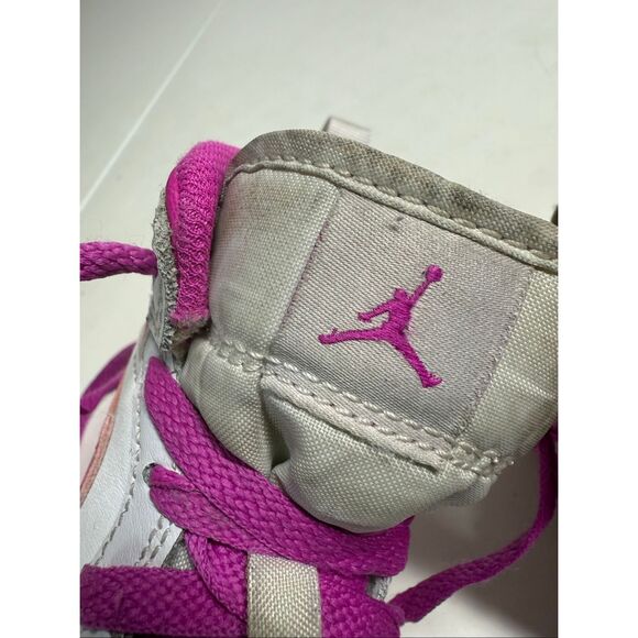 Air Jordan 1 Mid Shoes Size 12 GS Girls Nike FD8781-500 Basketball - Picture 14 of 14